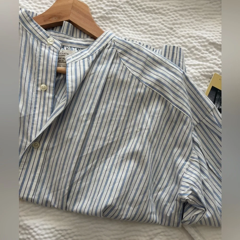 Trovata Beachy Coastal Striped Oversized Shirt - Picture 5 of 11